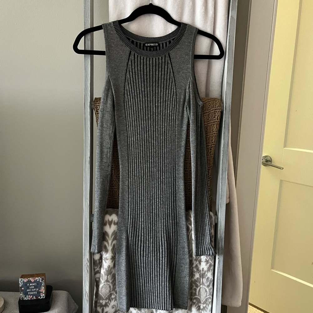 Express Gray Knit Dress